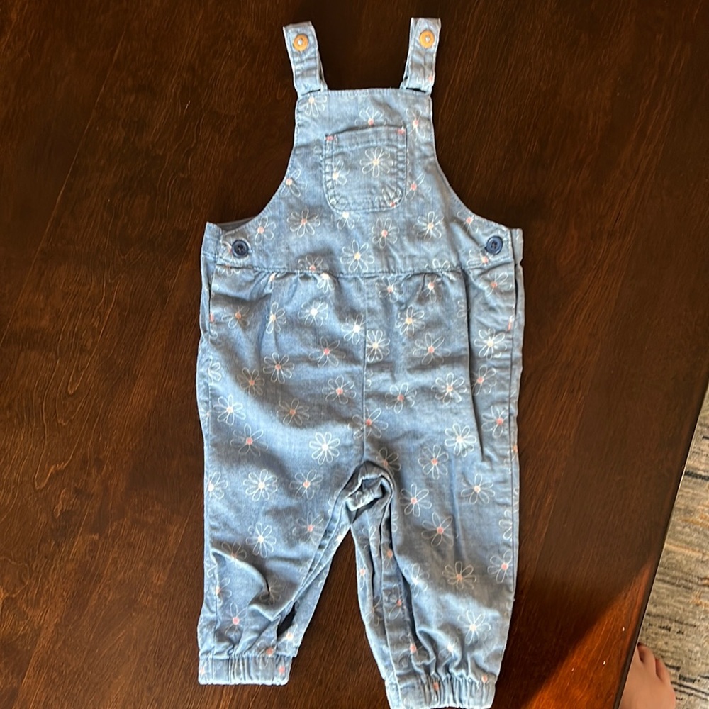 Gymboree, overall jean with flowers